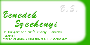 benedek szechenyi business card